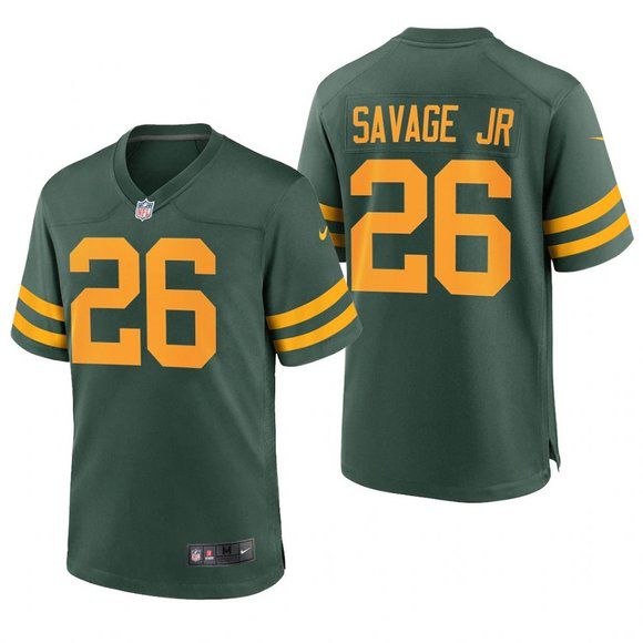 Men Green Bay Packers #26 Darnell Savage Jr Nike Green Game Alternate Player NFL Jersey->->NFL Jersey
